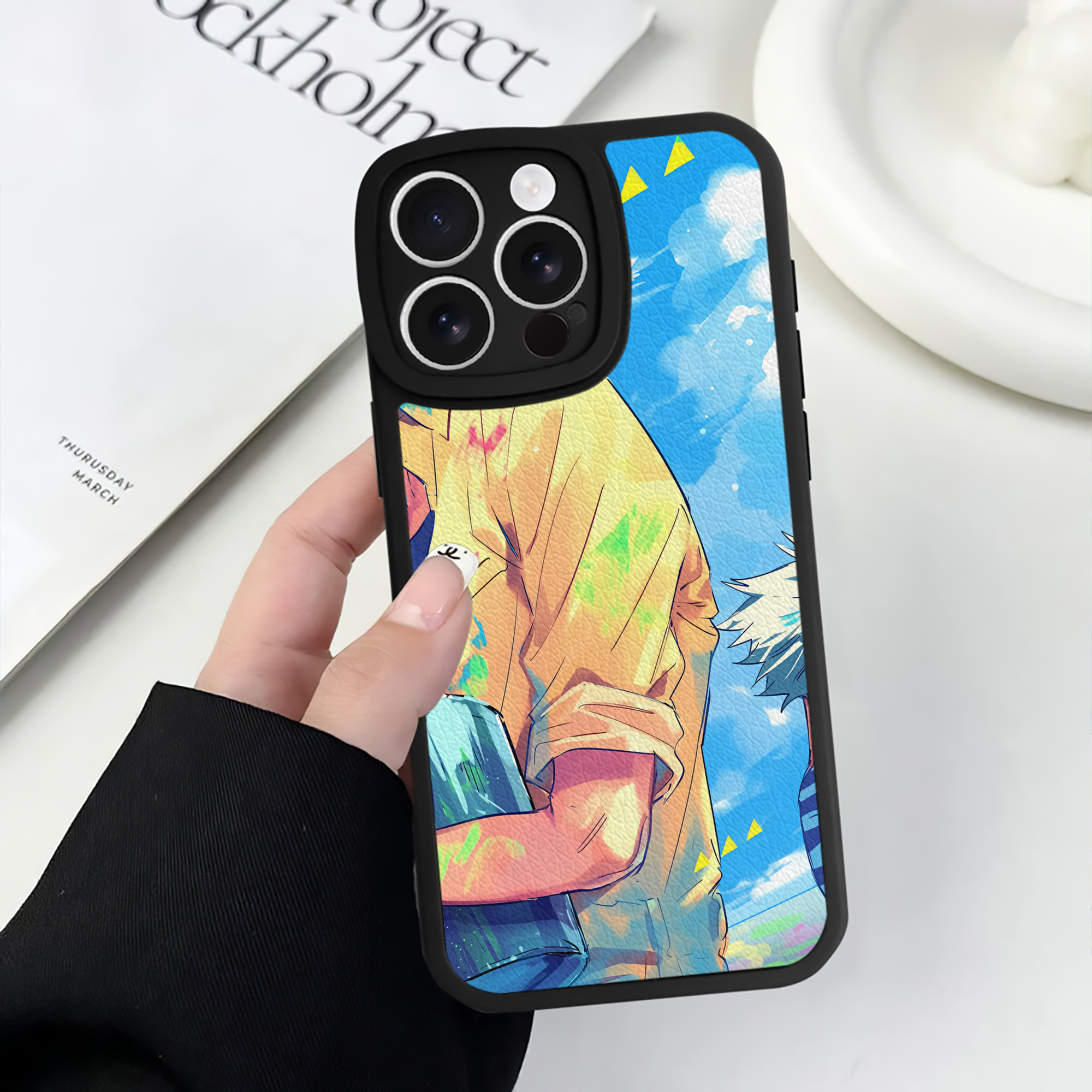 （画像用） ハイキュー!! Haikyu!! 【iPhone 16シリーズ対応】シリコンスマホケース（レザー調） 材質：シリコン